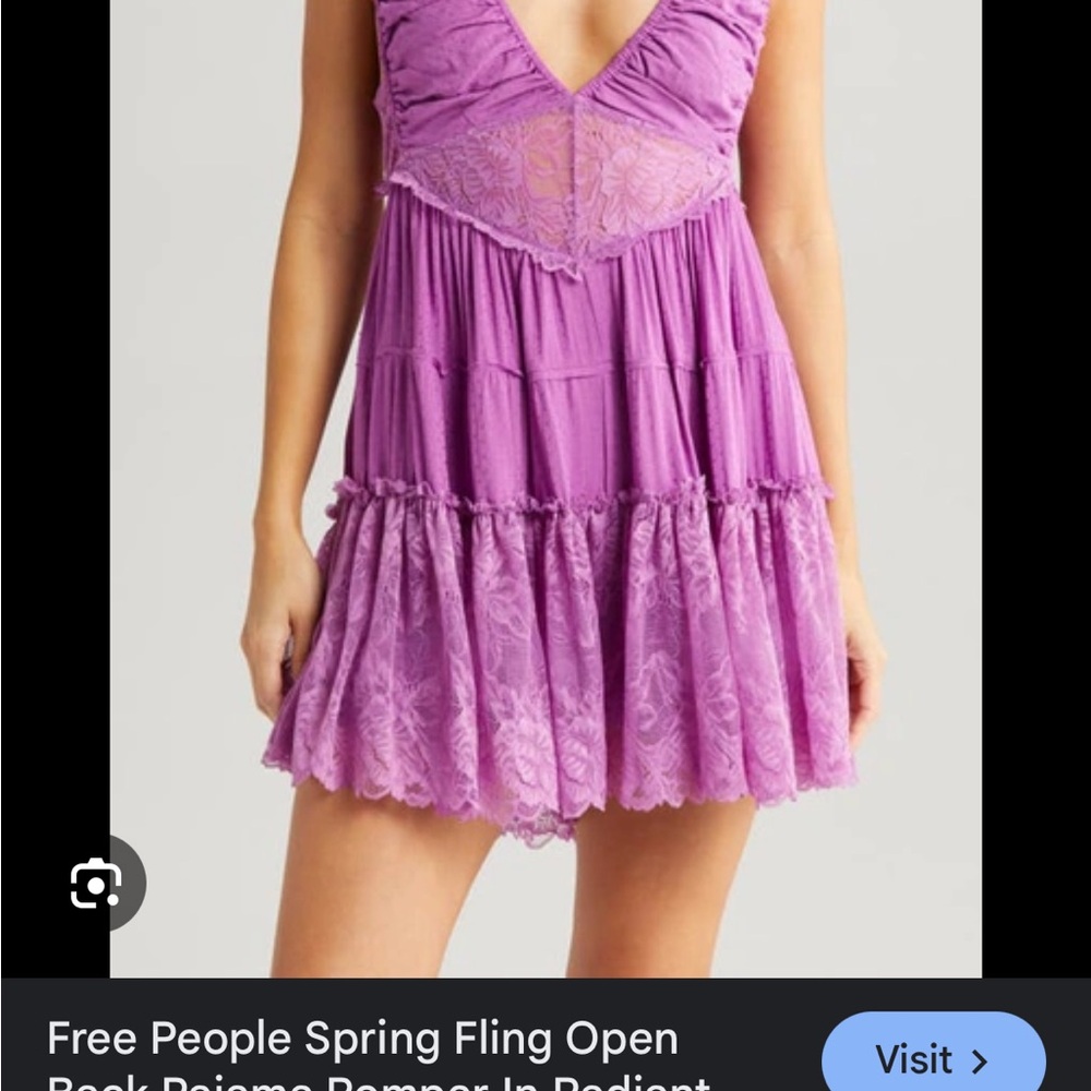 Free People Lavender Lace Romper